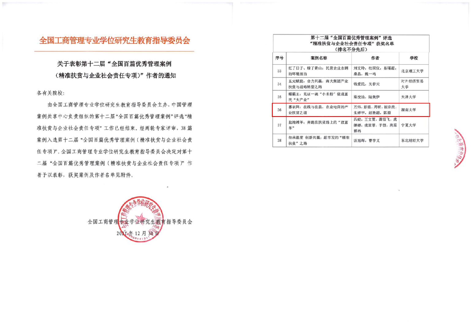 走進中國(guó)MBA課堂！惠農網獲評第十二屆“全國(guó)百篇優秀管理案例”